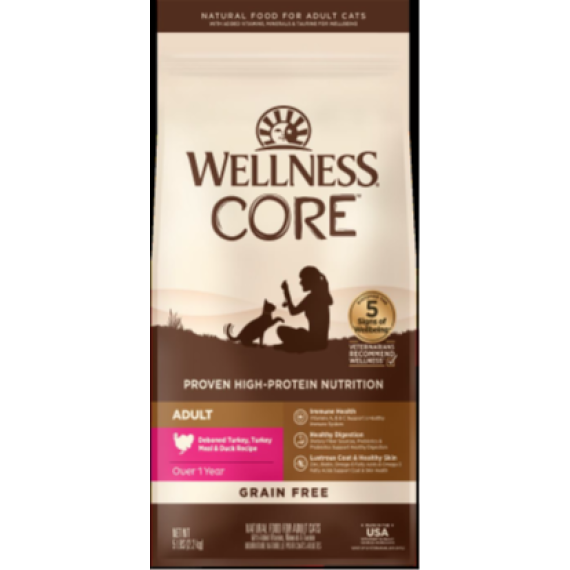 Wellness Core 無穀物 火雞+鴨 (貓糧) (紅邊) 5磅