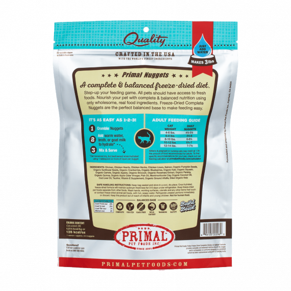 Primal Freeze-Dried 凍乾脫水貓糧 (雞+三文魚) 14oz