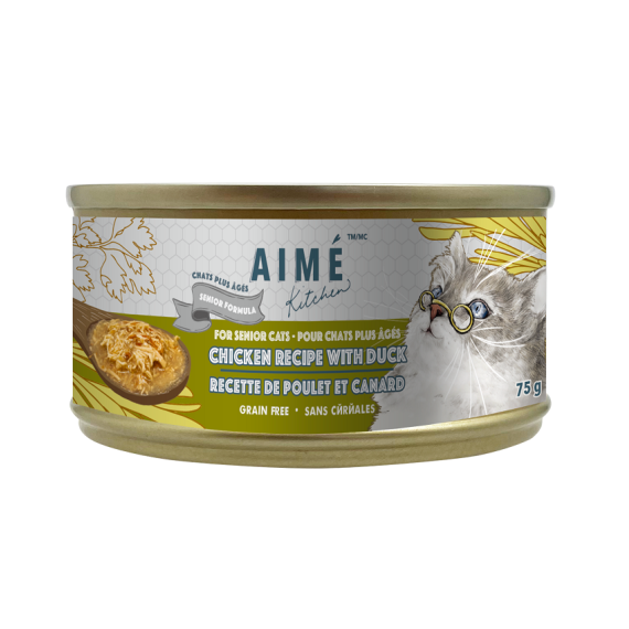 Aime Kitchen頂級雞皇燴鮮鴨肉 無穀物 貓罐 75g (低磷低鎂) #TDA75-S