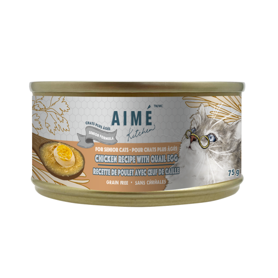 Aime Kitchen滋味嫩雞配鵪鶉蛋 無穀物 貓罐 75g #TQA75-S