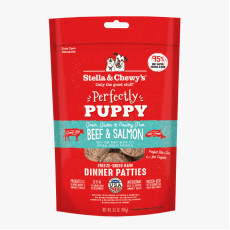 Stella & Chewy's Puppy Patties 凍乾生肉狗主糧 (幼犬系列 - 牛肉及三文魚配方) 5.5oz 