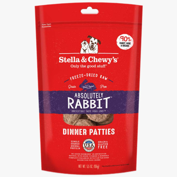 Stella & Chewy's Dinner Patties 凍乾狗糧脫水肉餅 - 極度兔惑 (兔肉配方) 25oz