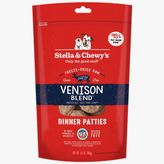 Stella & Chewy's Dinner Patties 凍乾狗糧脫水肉餅 - 小鹿撞羊 (鹿肉及羊肉配方) 14oz