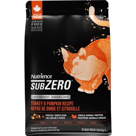 免費試食~ Nutrience Subzero 單一蛋白系列 火雞 南瓜  (無穀物) 貓糧 