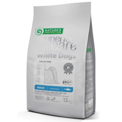 Nature's Protection Superior care White Dogs 去淚痕美毛系列 成犬糧 (鯡魚配方) 1.5kg